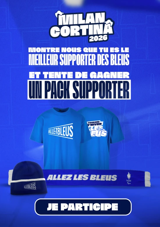 Milan Cortina 2026, montre nous que tu es le meilleur supporter des bleus et tente de gagner un pack supporter.